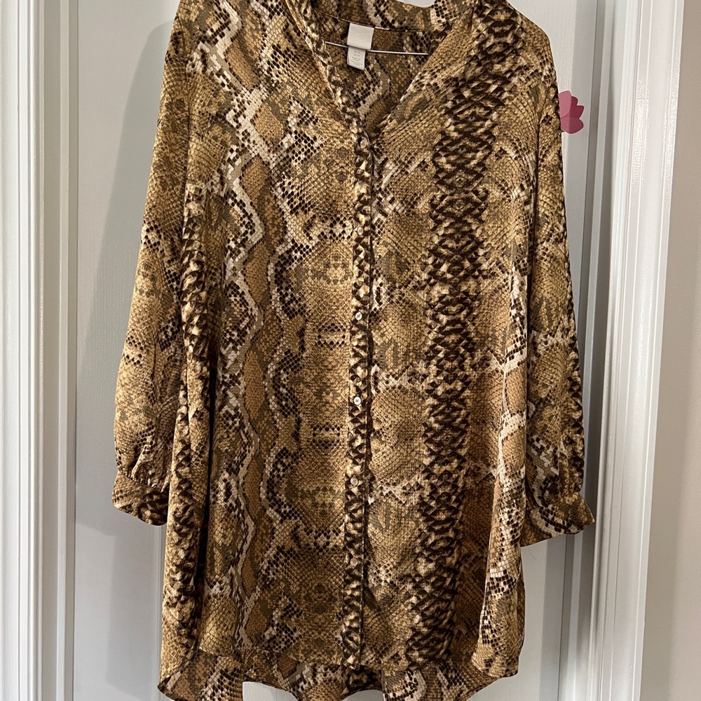 H&M Animal Print Blouse